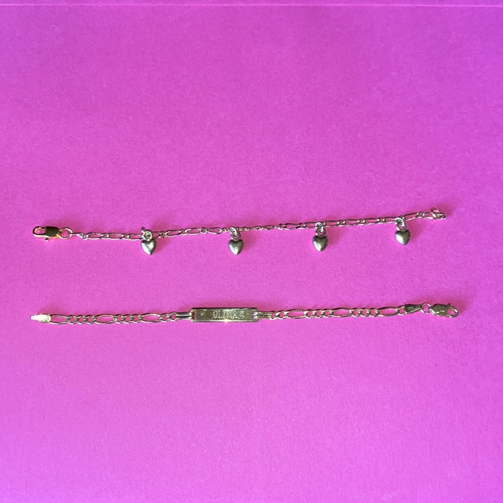 Set of gold children’s bracelets